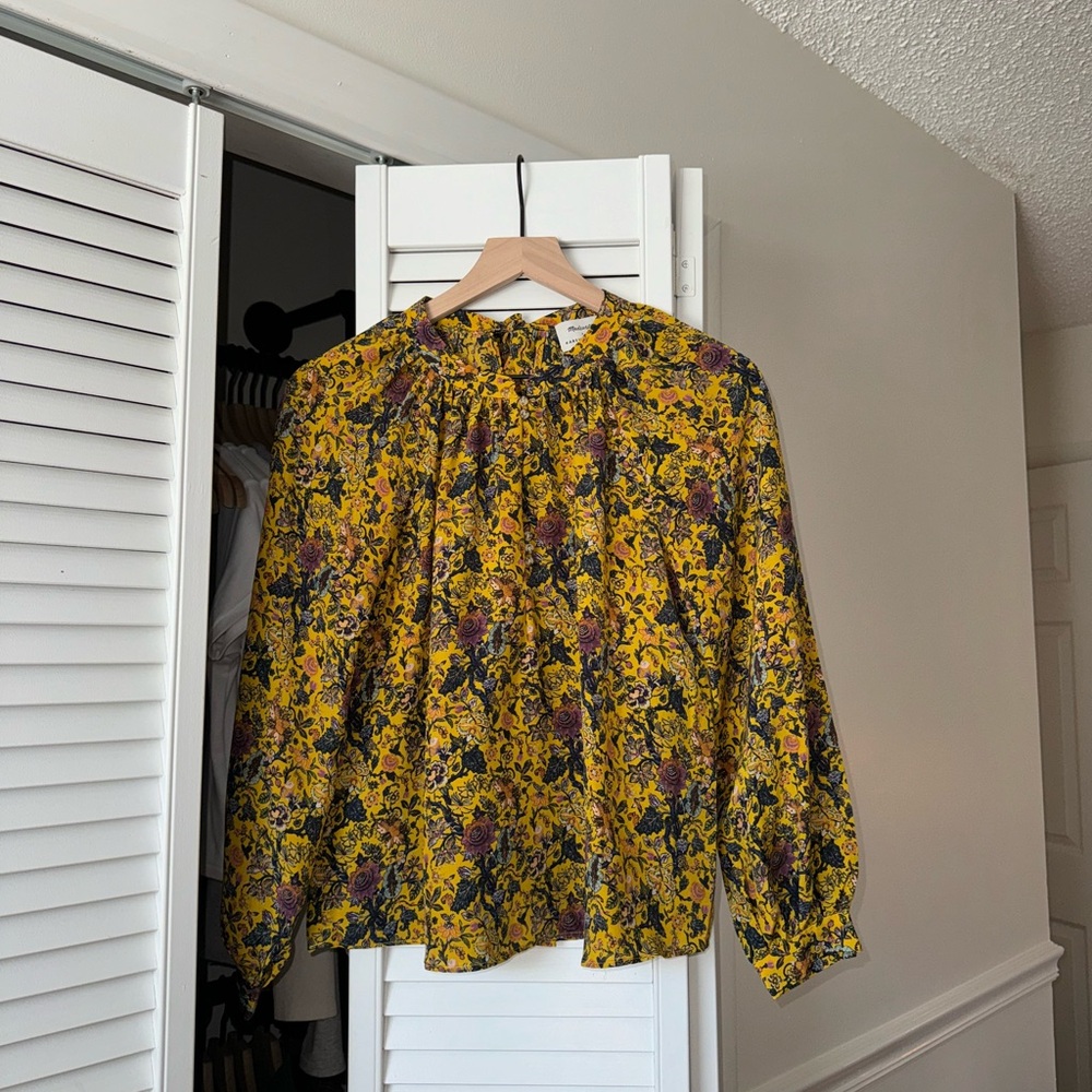 Madewell x Karen Walker® ‘Silk Floral Gennaker Top’